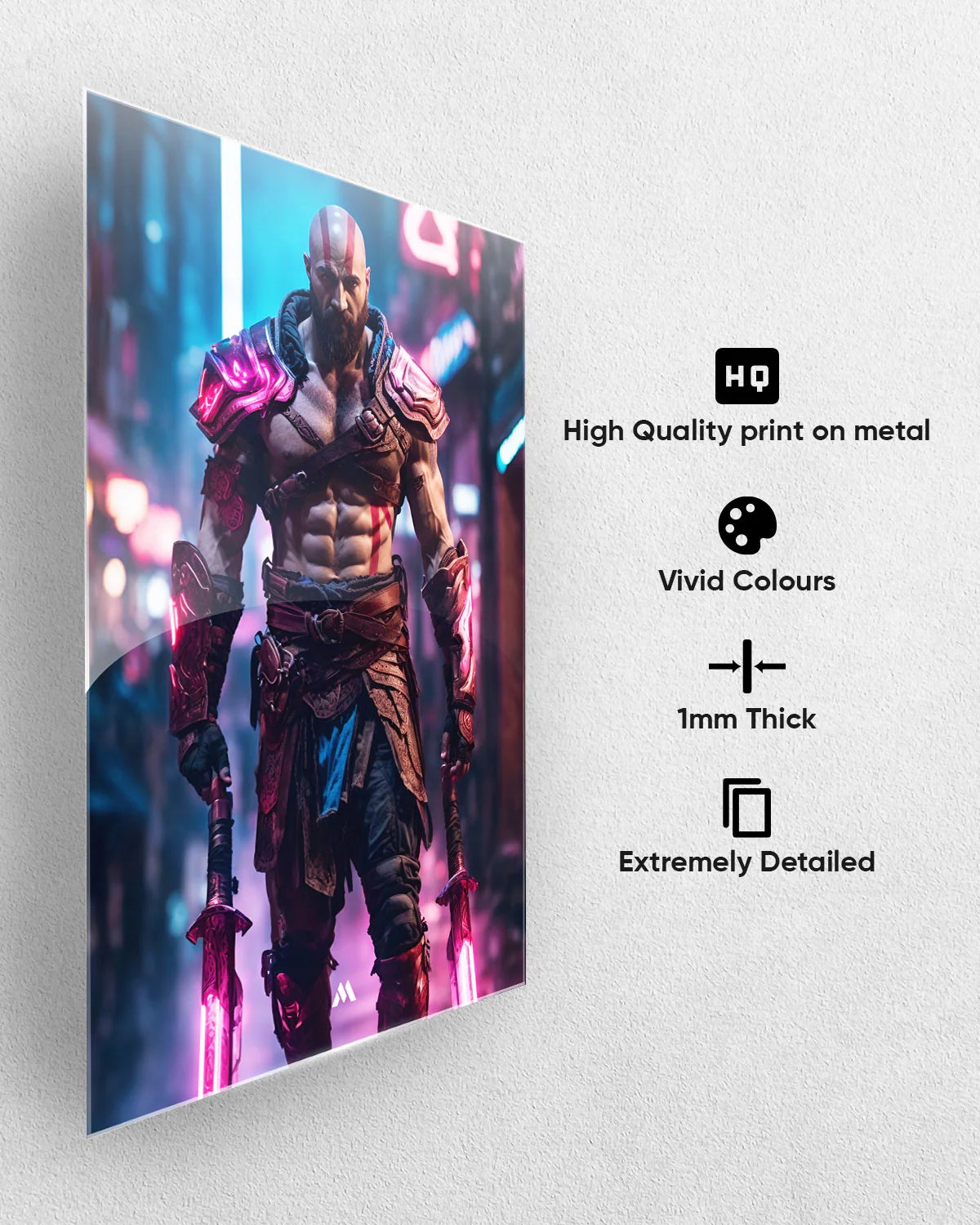 God of War-Neon Kratos Metal-Poster - Image 9