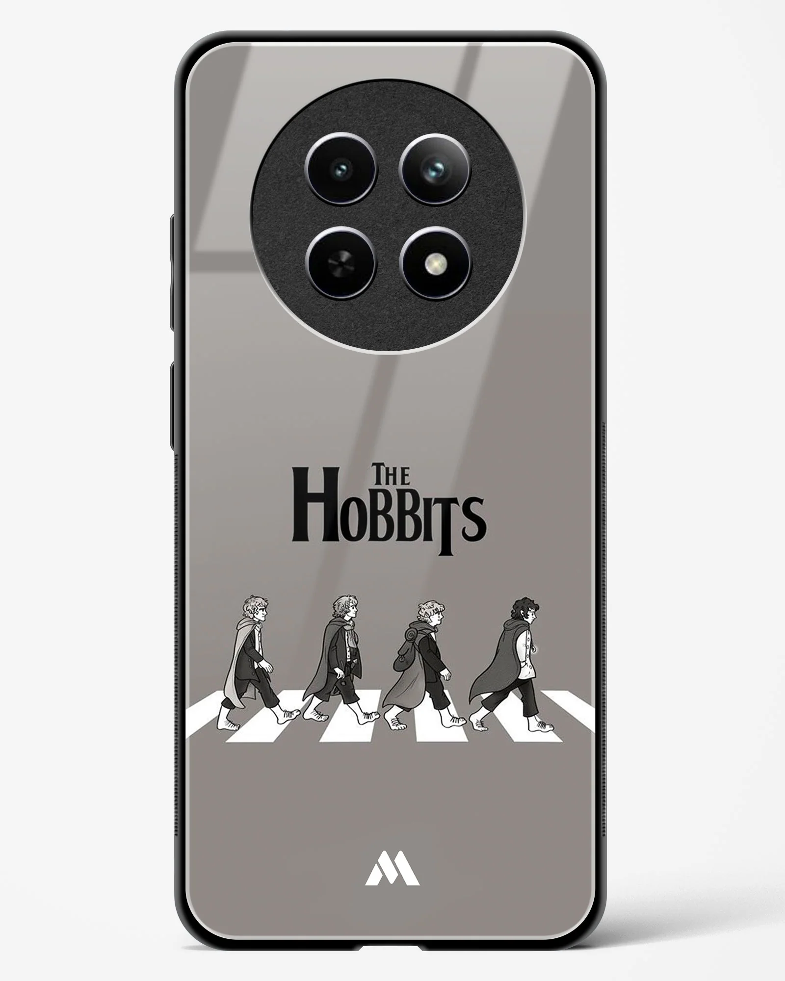 Hobbits at the Abbey Road Crossing Glass Case Phone Cover (Realme) - Image 123