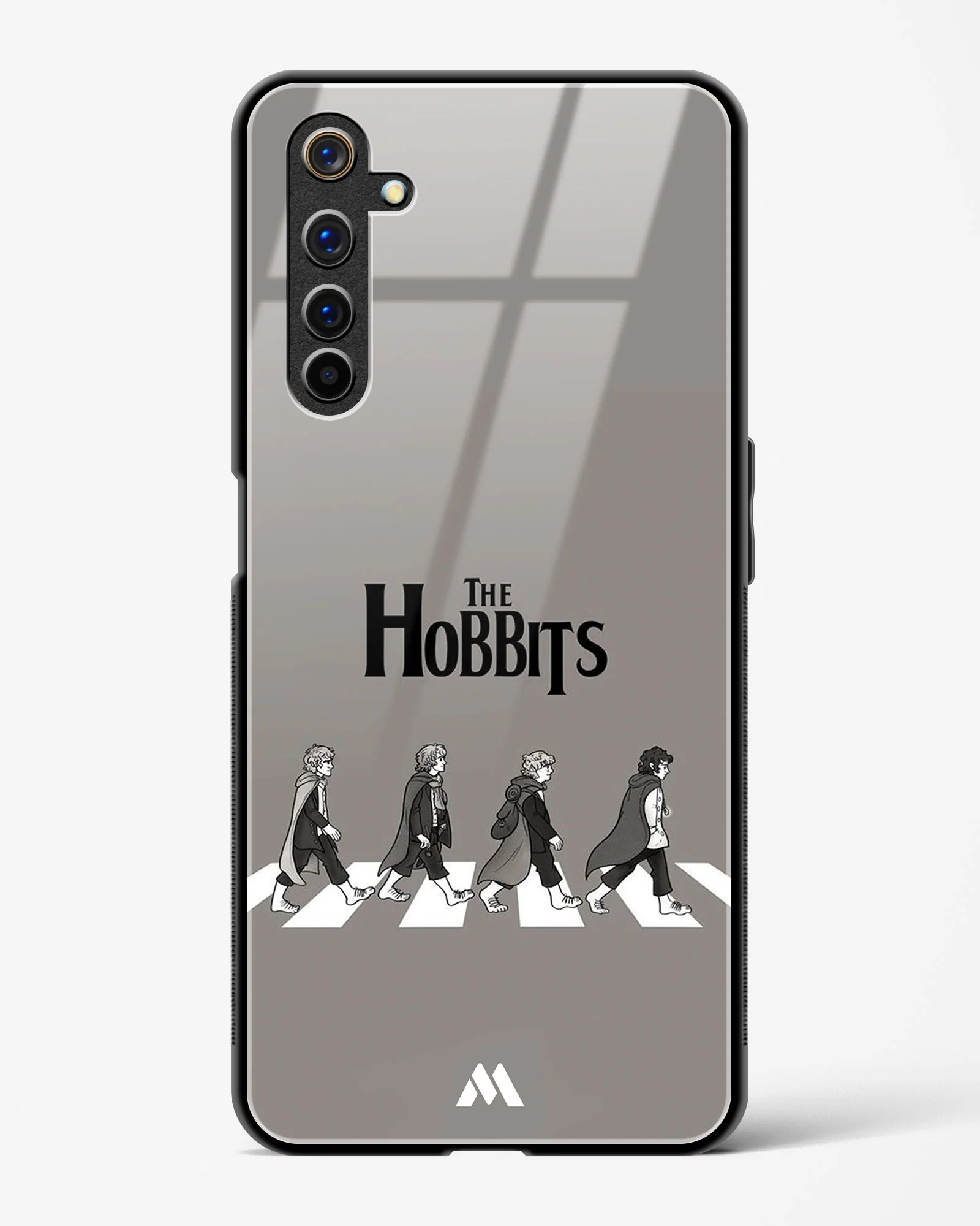 Hobbits at the Abbey Road Crossing Glass Case Phone Cover (Realme) - Image 49