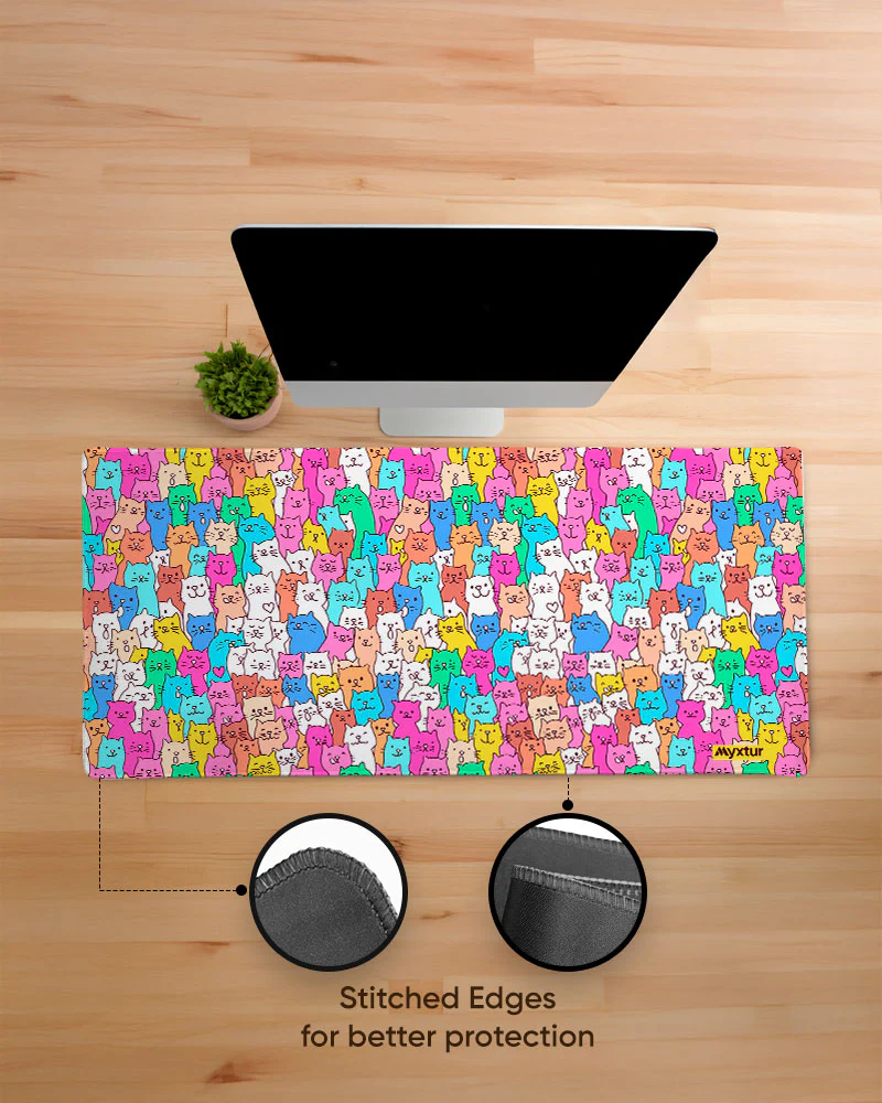 Kawaii Kitty EdgeGuard Desk Mat - Image 7