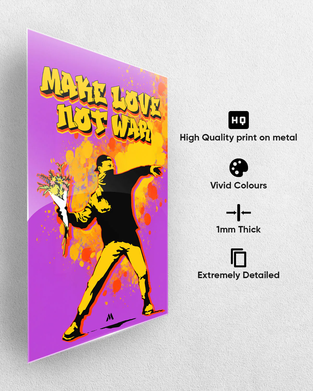 Love And Not War Metal-Poster - Image 14