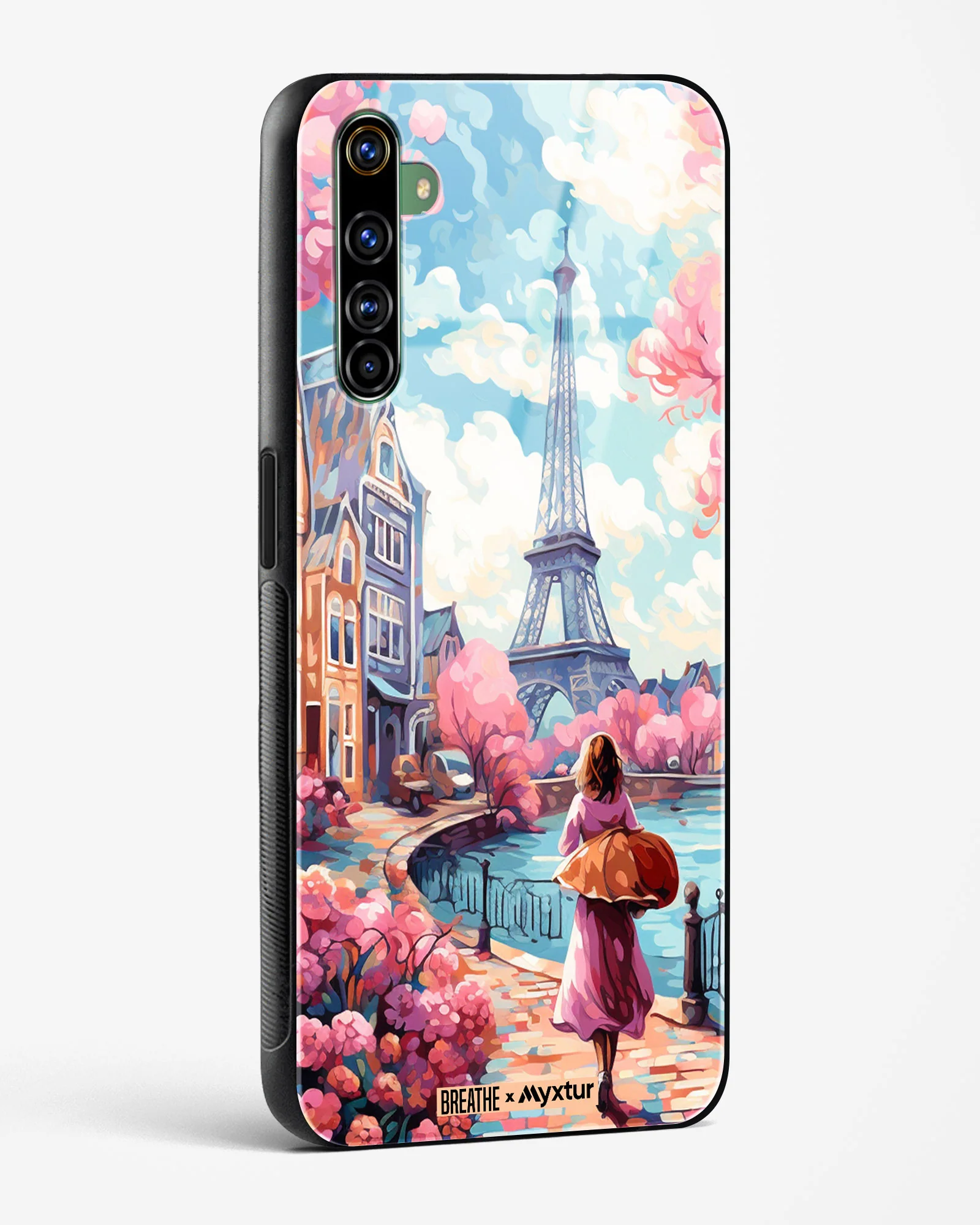 Pastel Paris Impressions [BREATHE] Glass Case Phone Cover (Realme) - Image 138