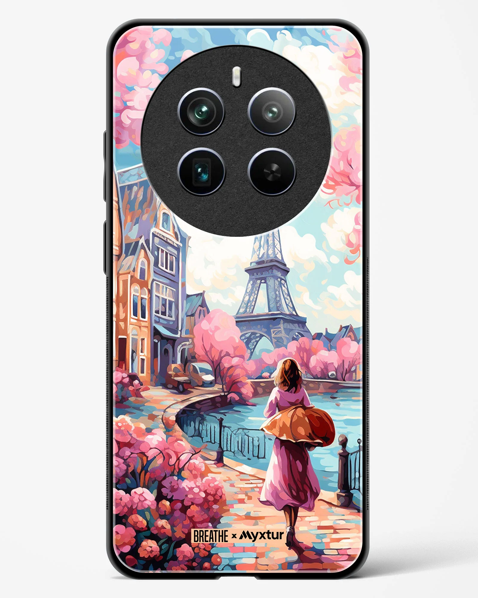Pastel Paris Impressions [BREATHE] Glass Case Phone Cover (Realme) - Image 19