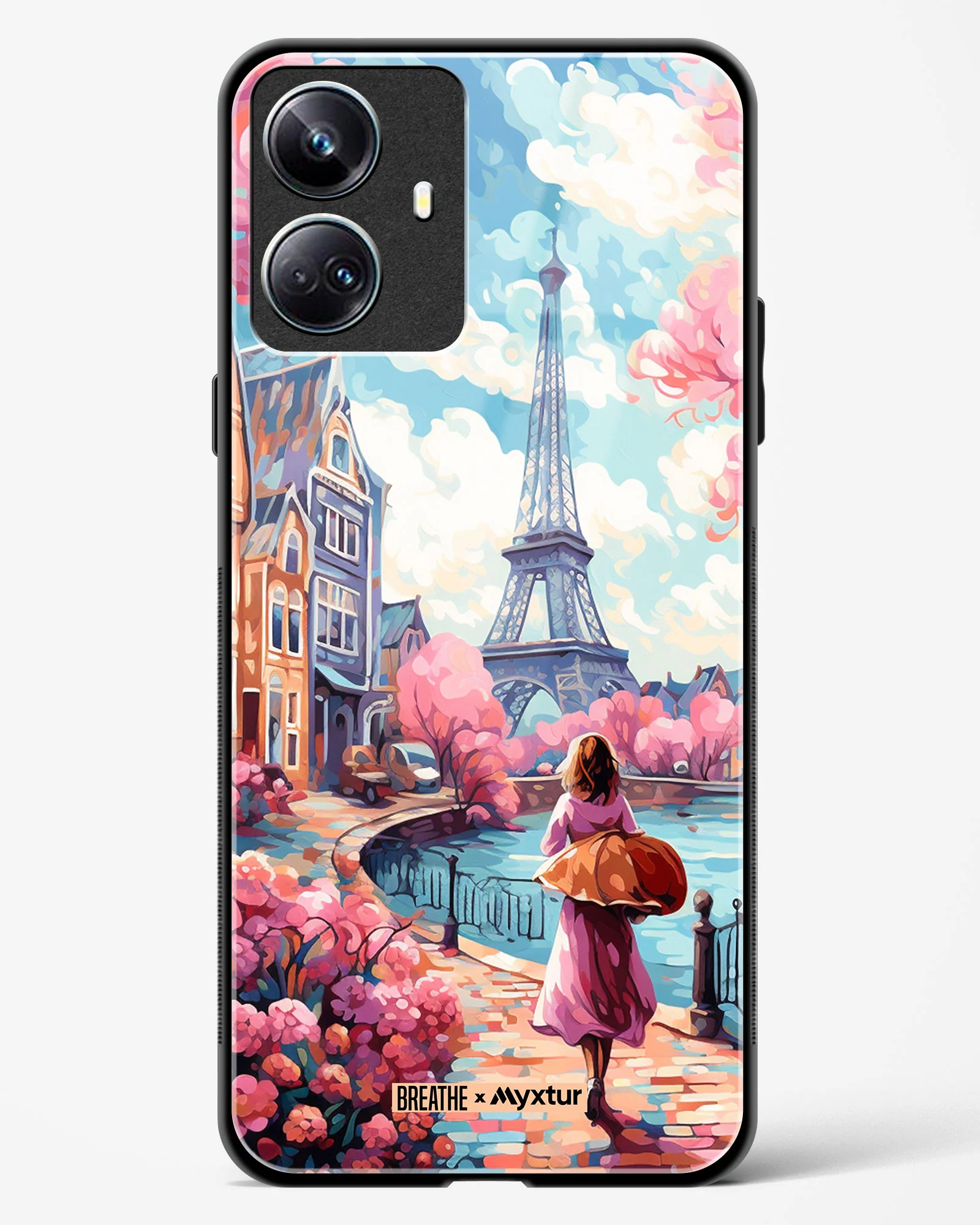 Pastel Paris Impressions [BREATHE] Glass Case Phone Cover (Realme) - Image 3
