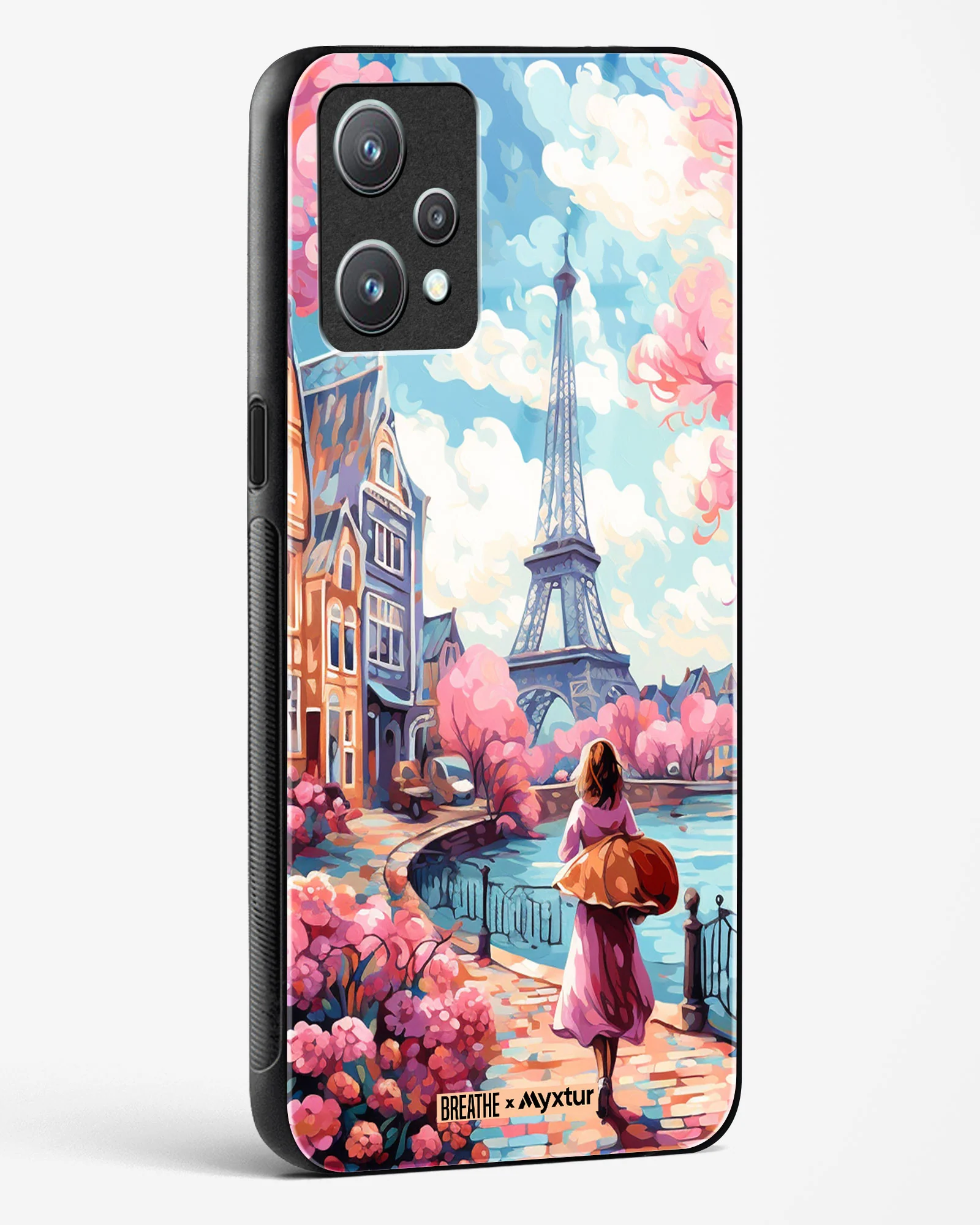 Pastel Paris Impressions [BREATHE] Glass Case Phone Cover (Realme) - Image 70