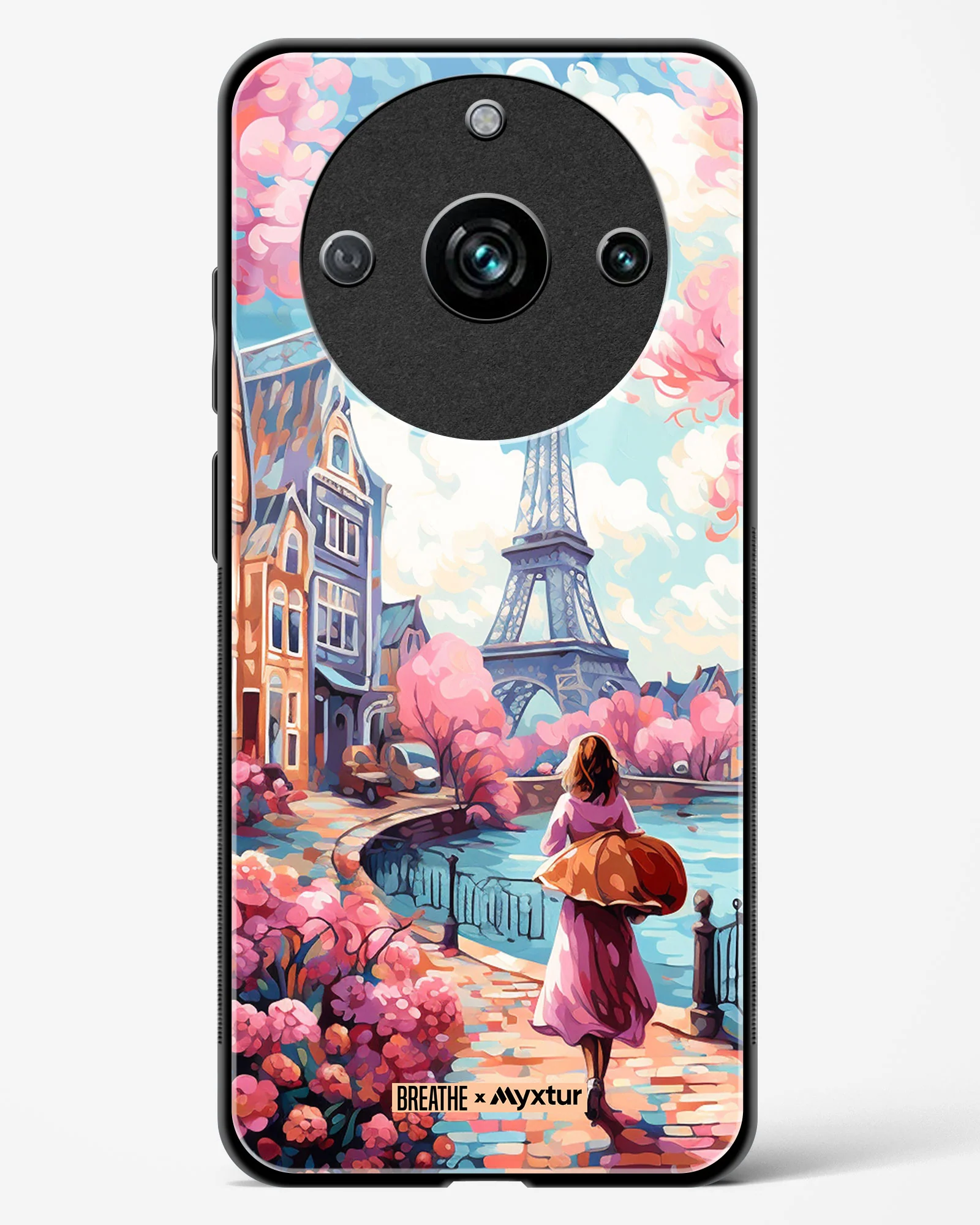 Pastel Paris Impressions [BREATHE] Glass Case Phone Cover (Realme) - Image 9