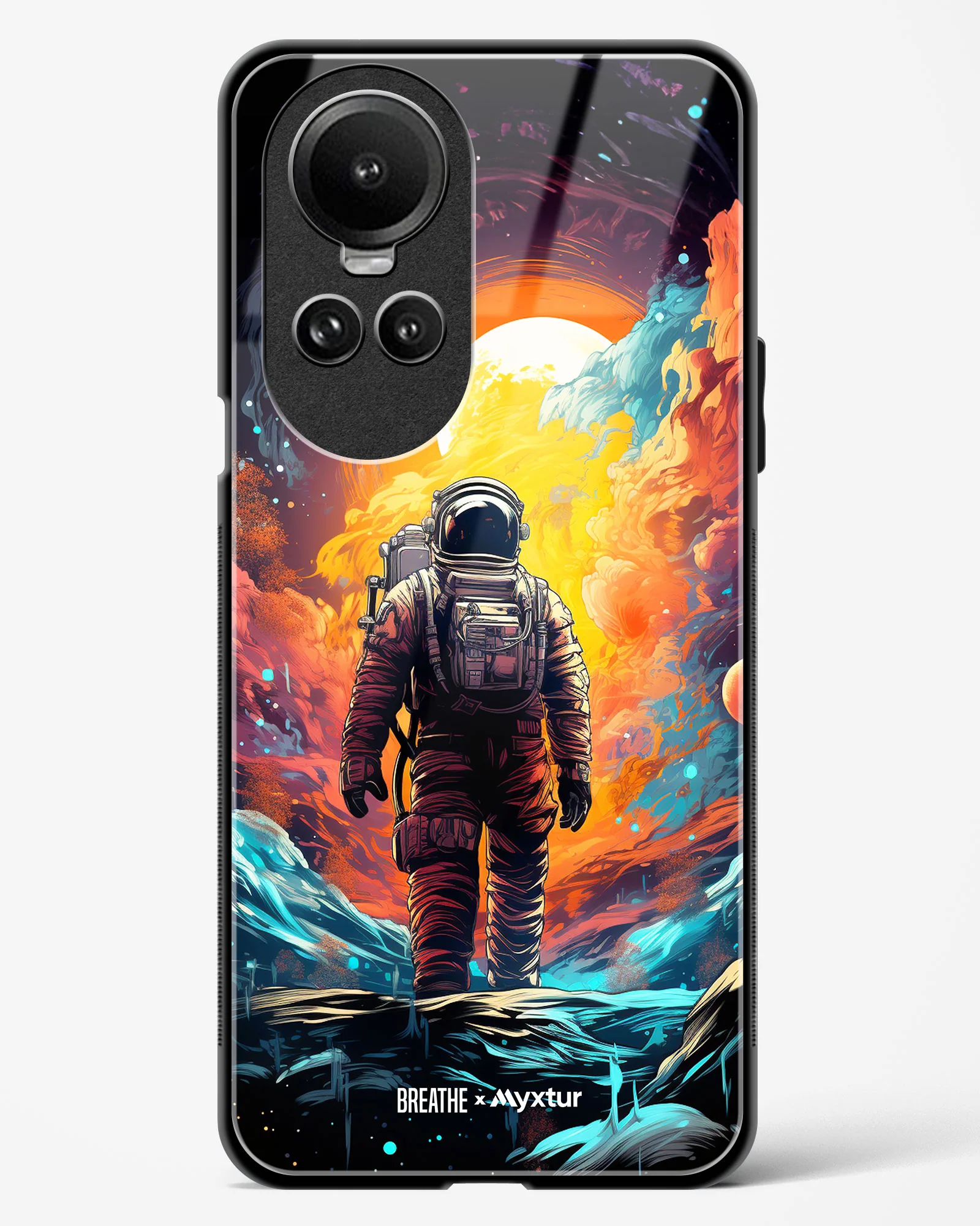 Technicolor Space Adventure [BREATHE] Glass Case Phone Cover (Oppo) - Image 67