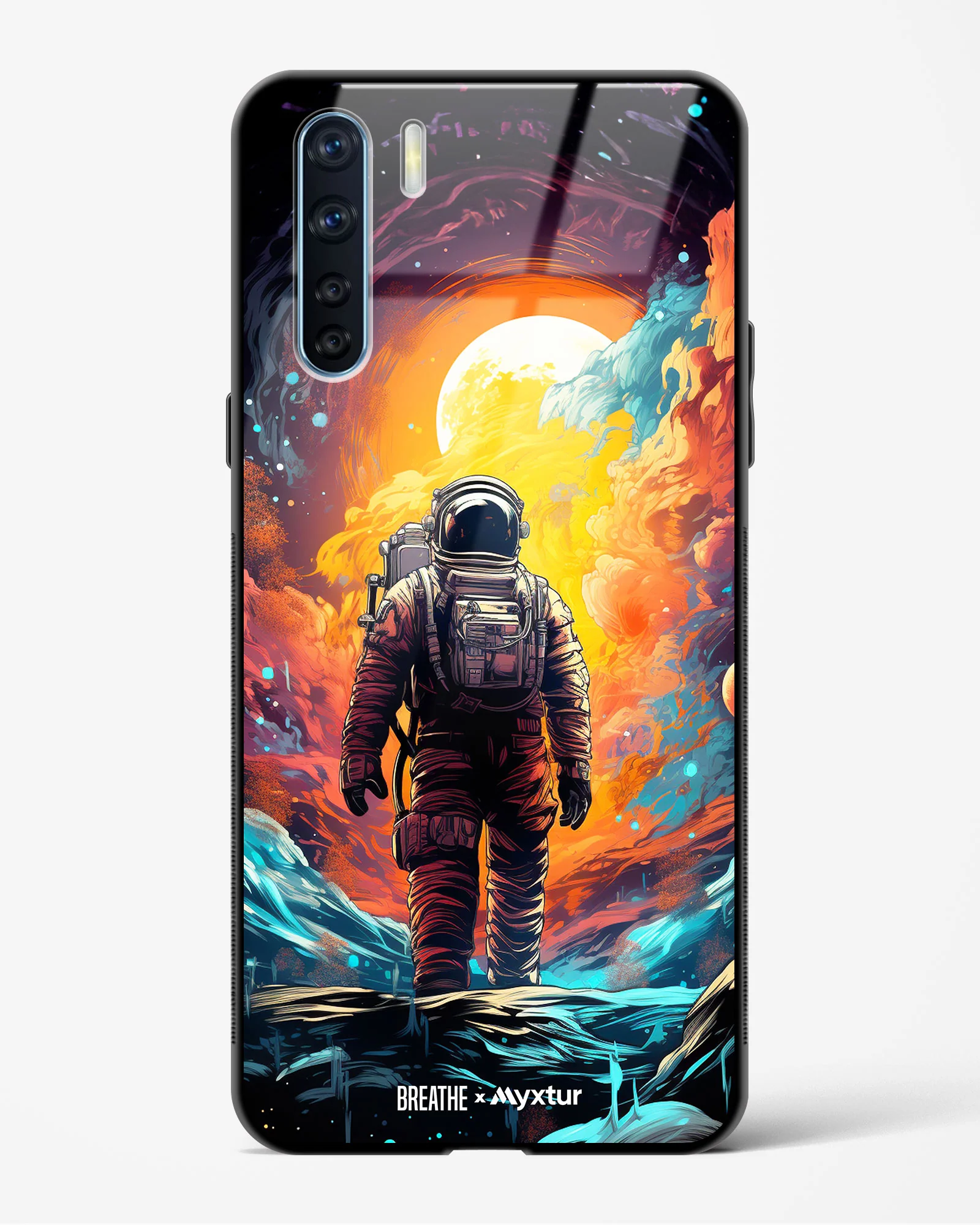 Technicolor Space Adventure [BREATHE] Glass Case Phone Cover (Oppo) - Image 91