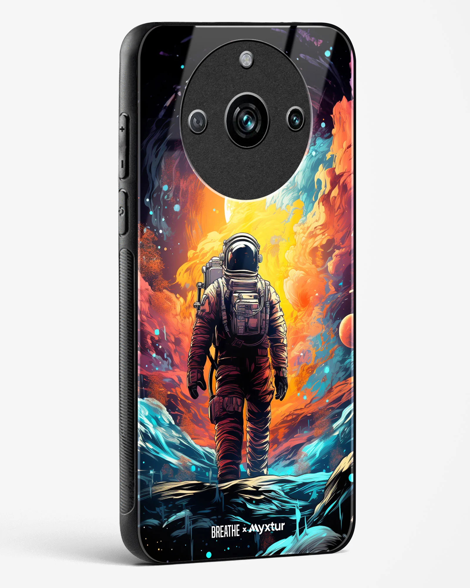 Technicolor Space Adventure [BREATHE] Glass Case Phone Cover (Realme) - Image 10