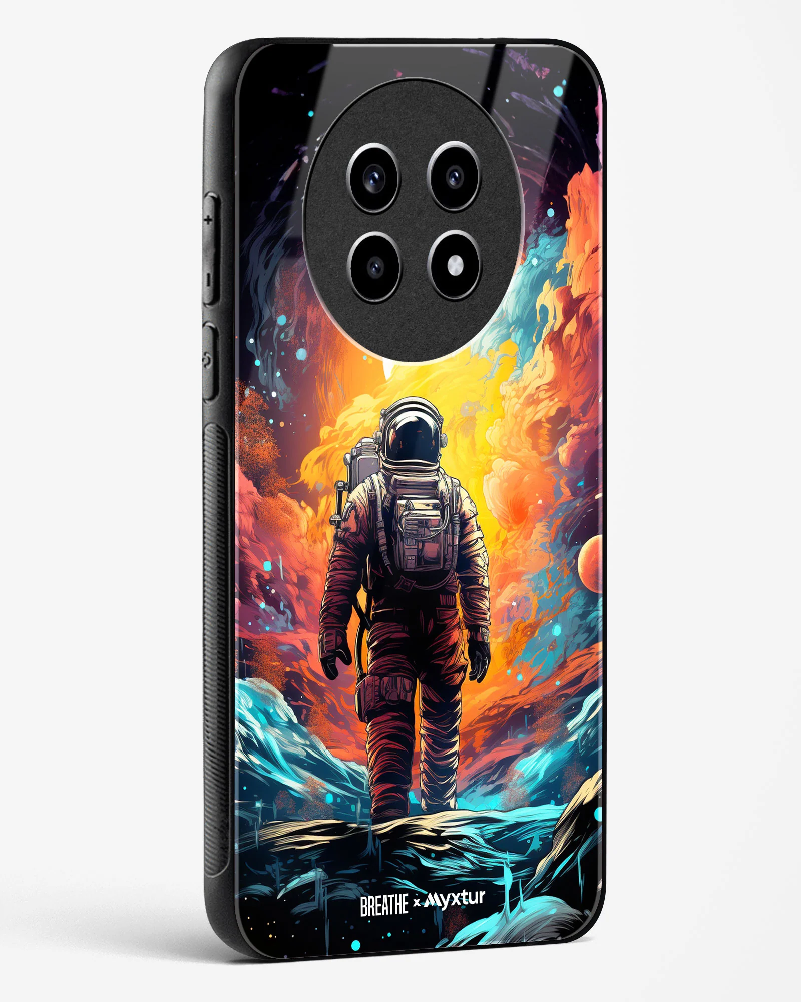 Technicolor Space Adventure [BREATHE] Glass Case Phone Cover (Realme) - Image 24