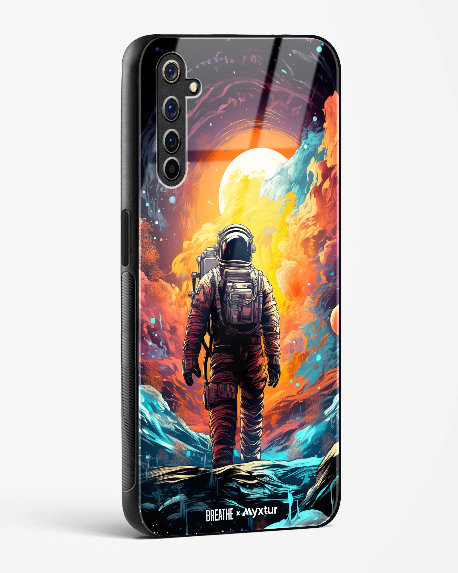 Technicolor Space Adventure [BREATHE] Glass Case Phone Cover (Realme) - Image 50