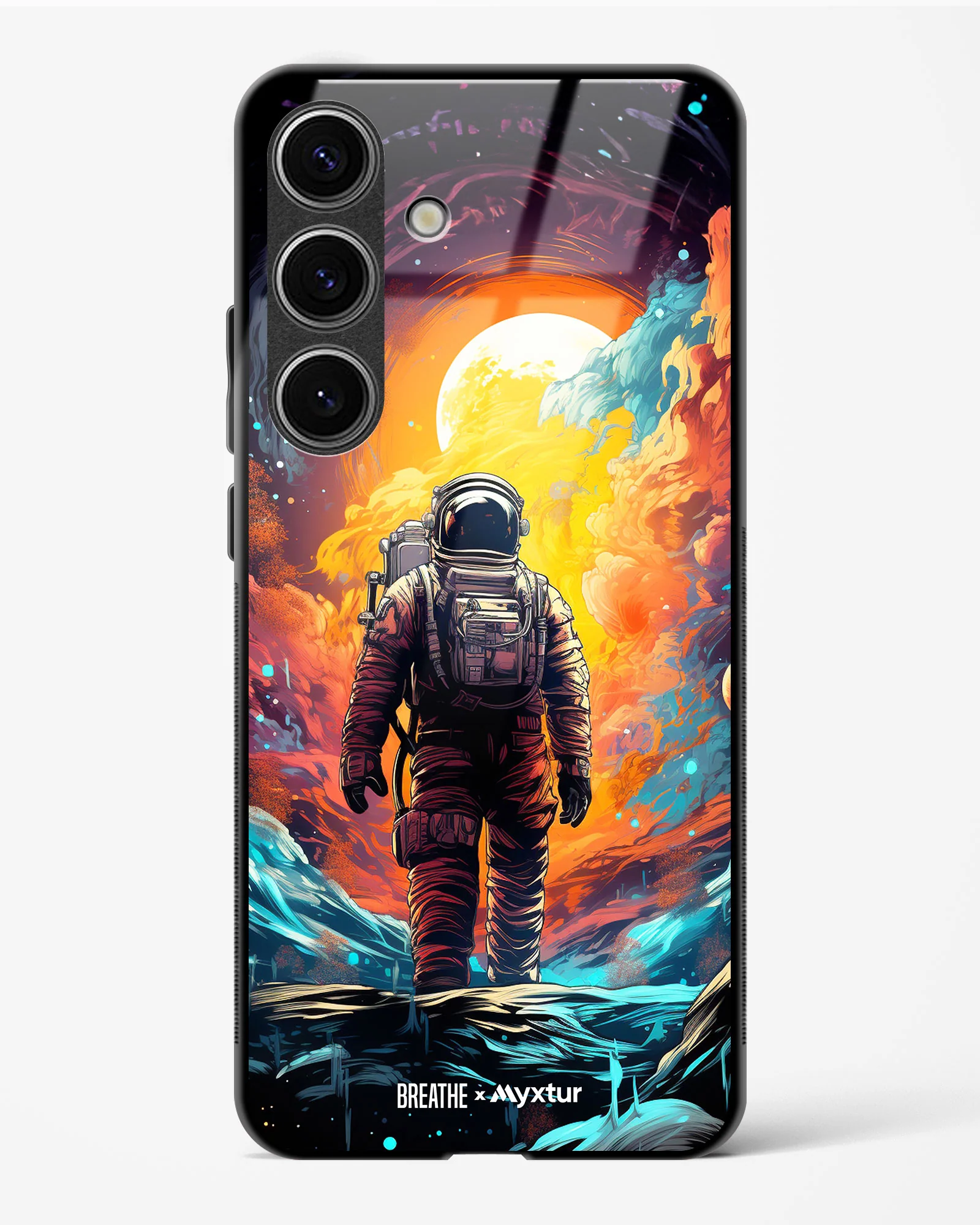 Technicolor Space Adventure [BREATHE] Glass Case Phone Cover (Samsung) - Image 209