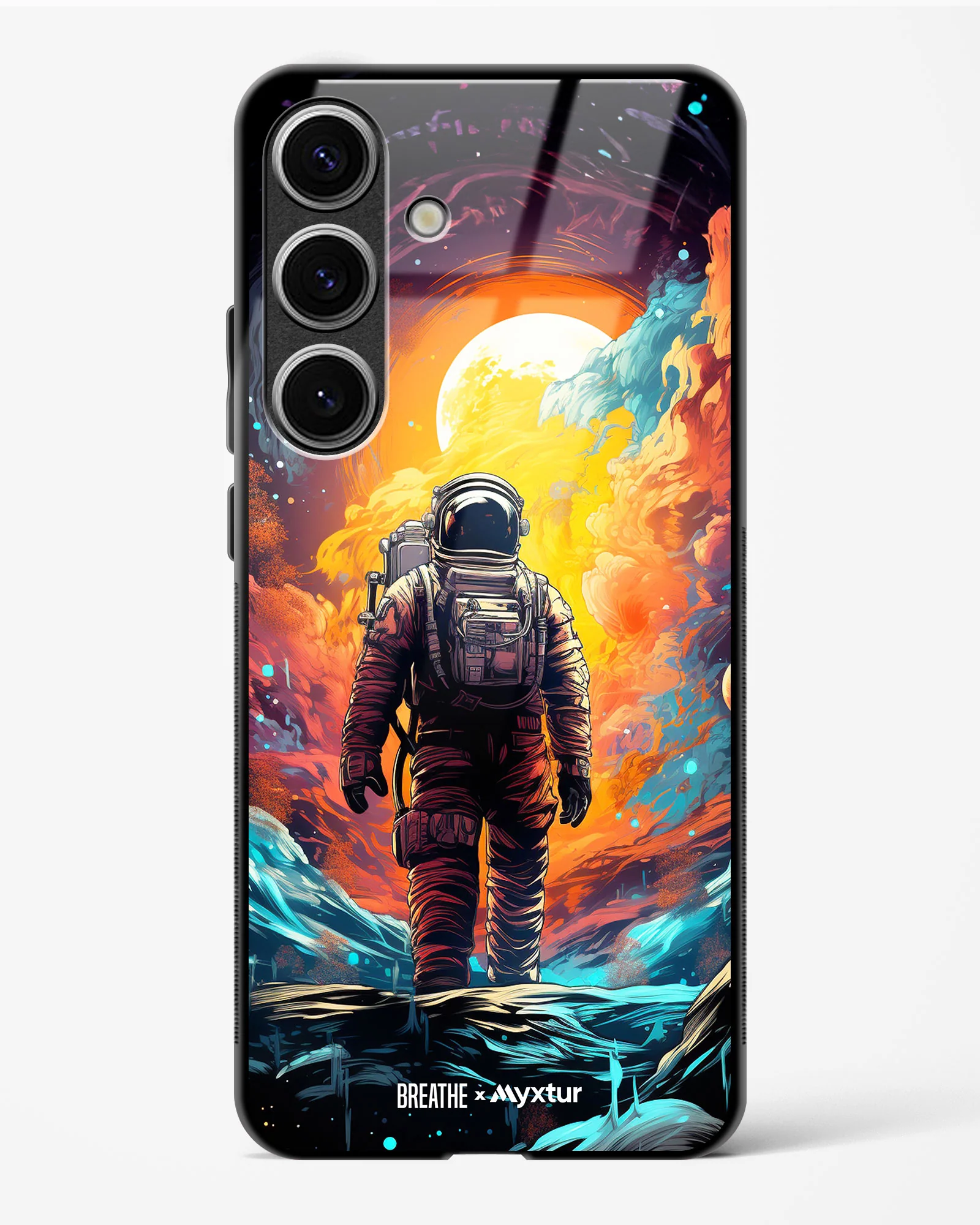 Technicolor Space Adventure [BREATHE] Glass Case Phone Cover (Samsung) - Image 87