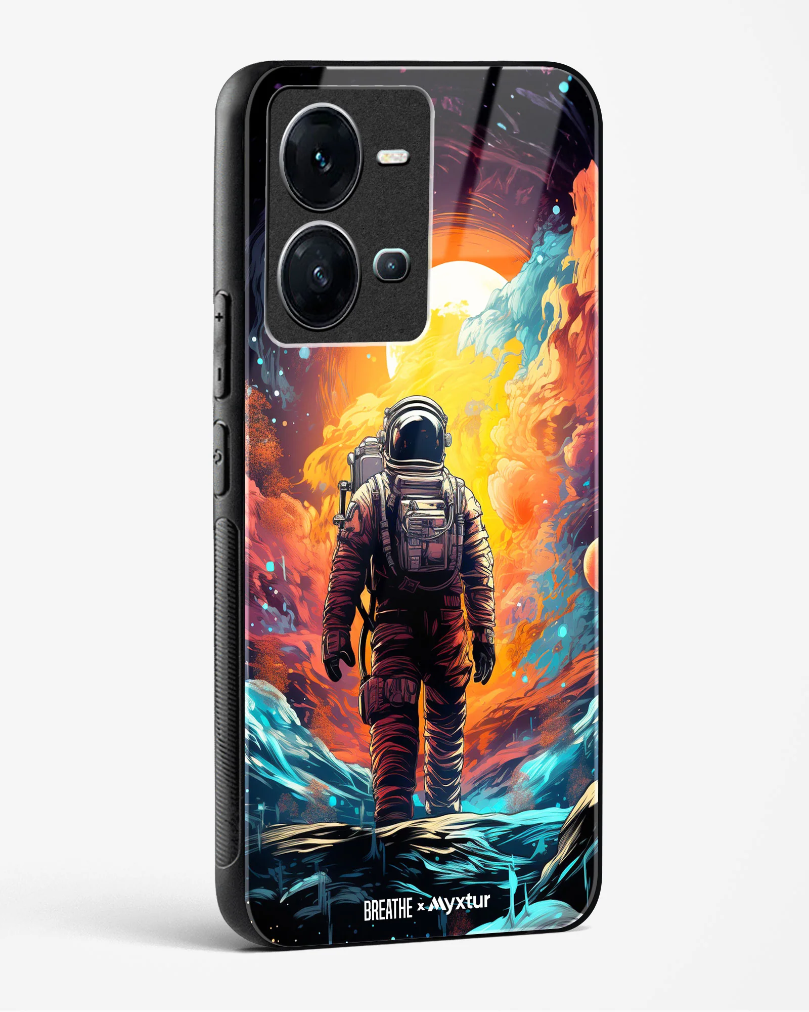 Technicolor Space Adventure [BREATHE] Glass Case Phone Cover (Vivo) - Image 100