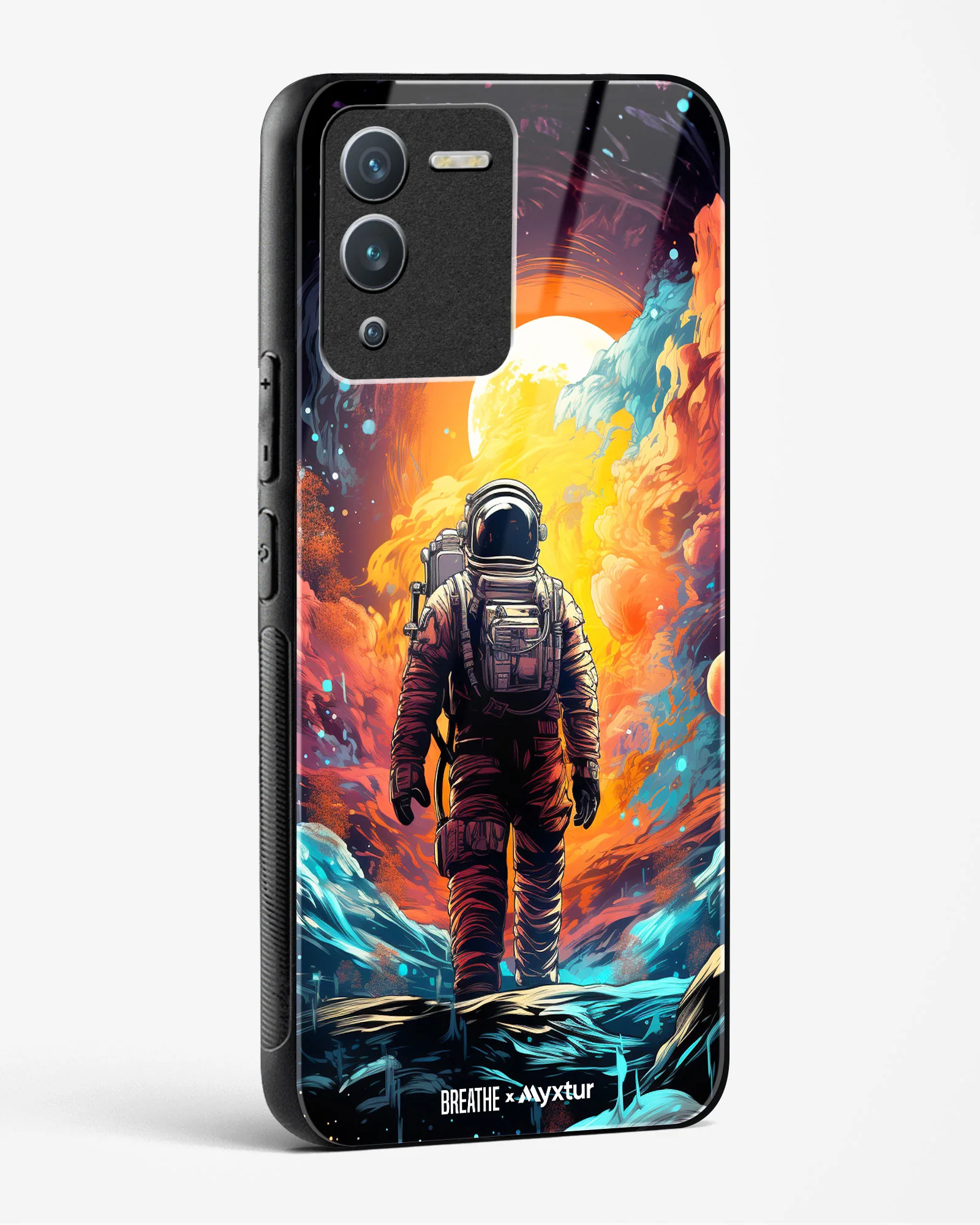 Technicolor Space Adventure [BREATHE] Glass Case Phone Cover (Vivo) - Image 102