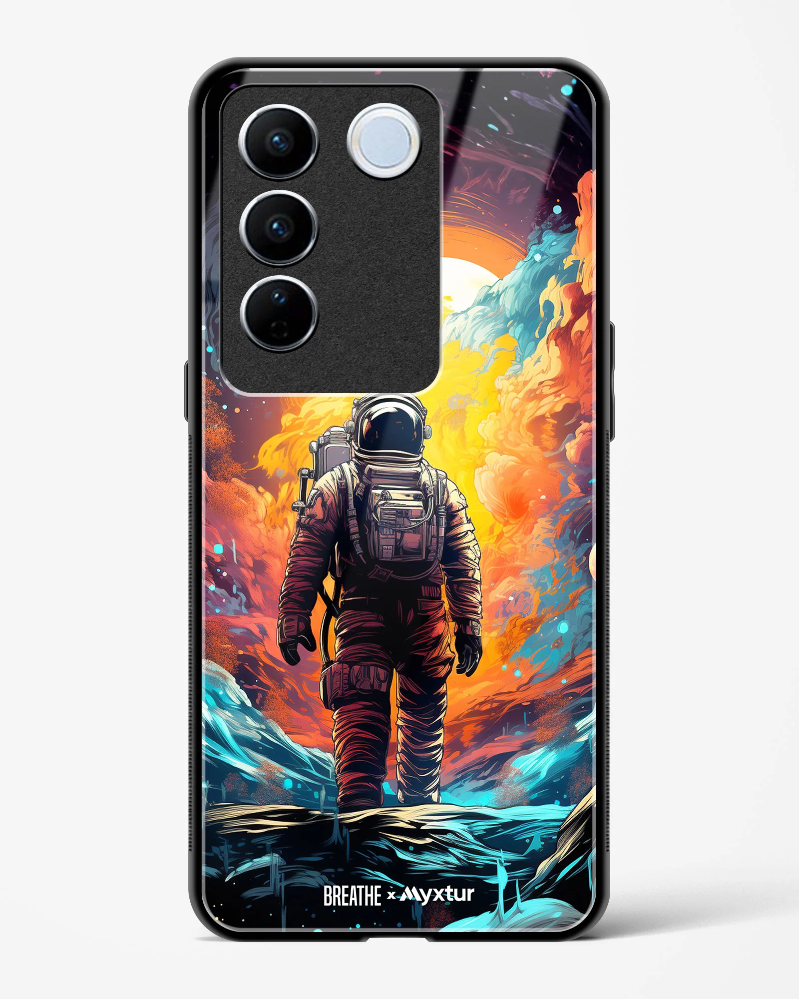 Technicolor Space Adventure [BREATHE] Glass Case Phone Cover (Vivo) - Image 103