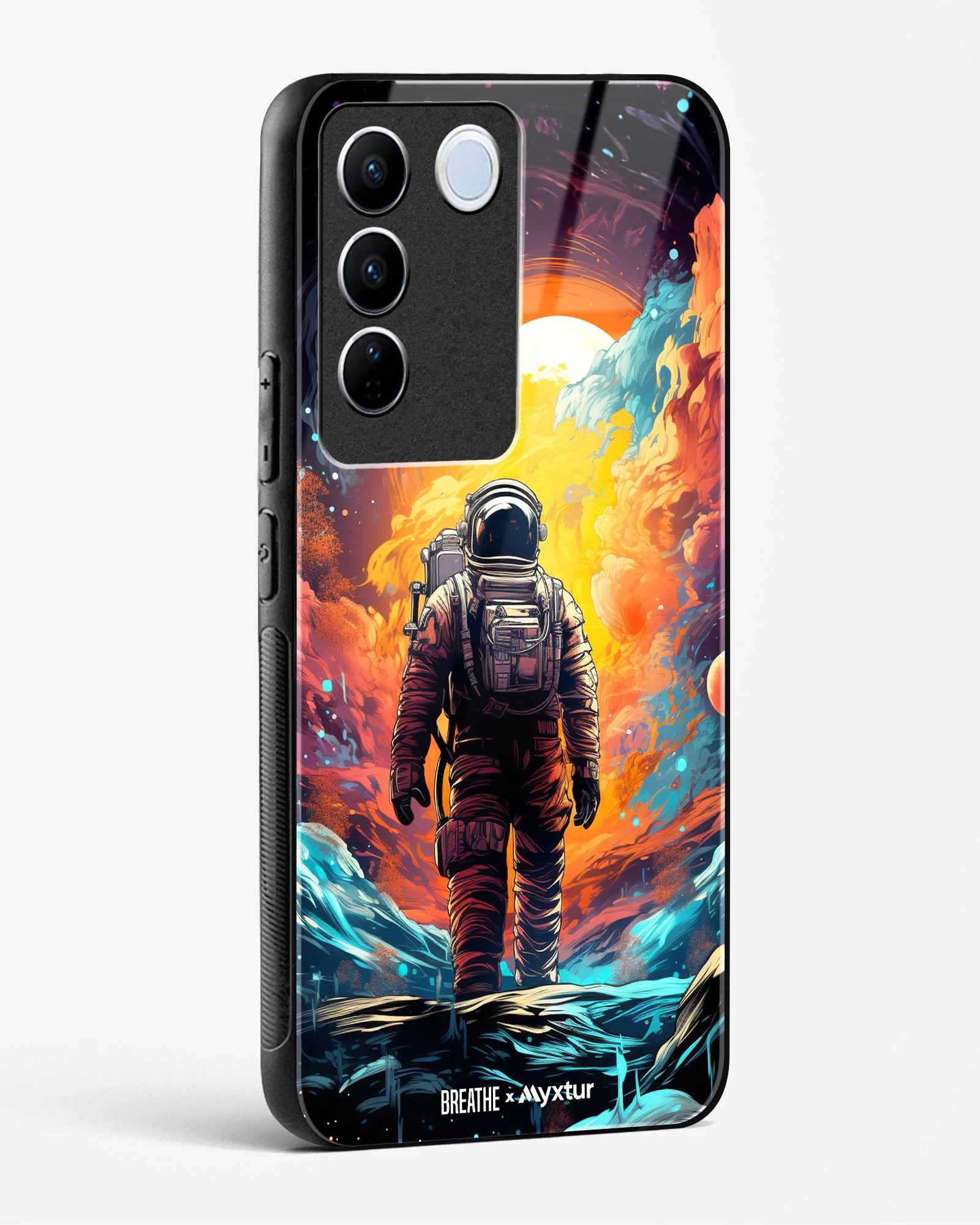 Technicolor Space Adventure [BREATHE] Glass Case Phone Cover (Vivo) - Image 106