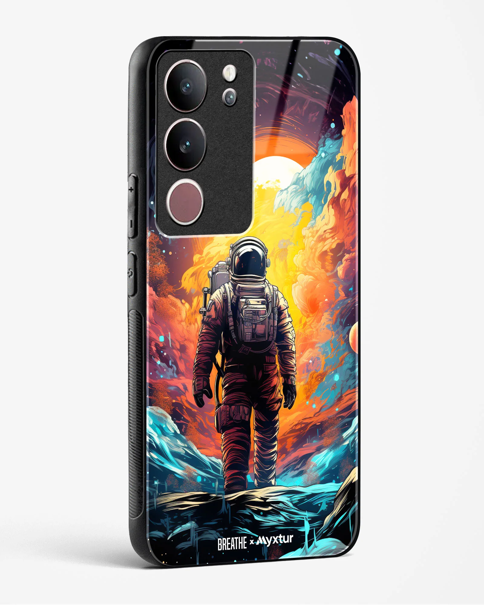 Technicolor Space Adventure [BREATHE] Glass Case Phone Cover (Vivo) - Image 108