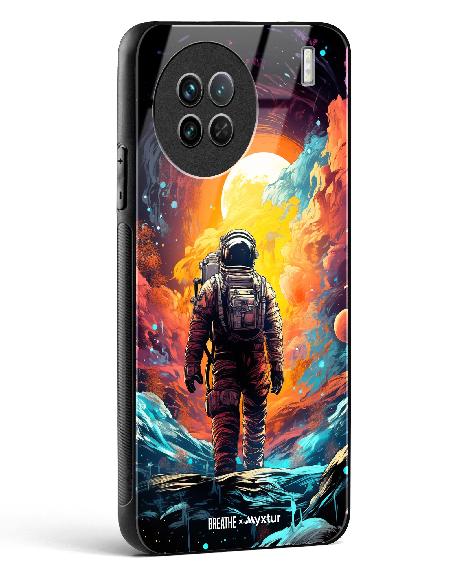 Technicolor Space Adventure [BREATHE] Glass Case Phone Cover (Vivo) - Image 142