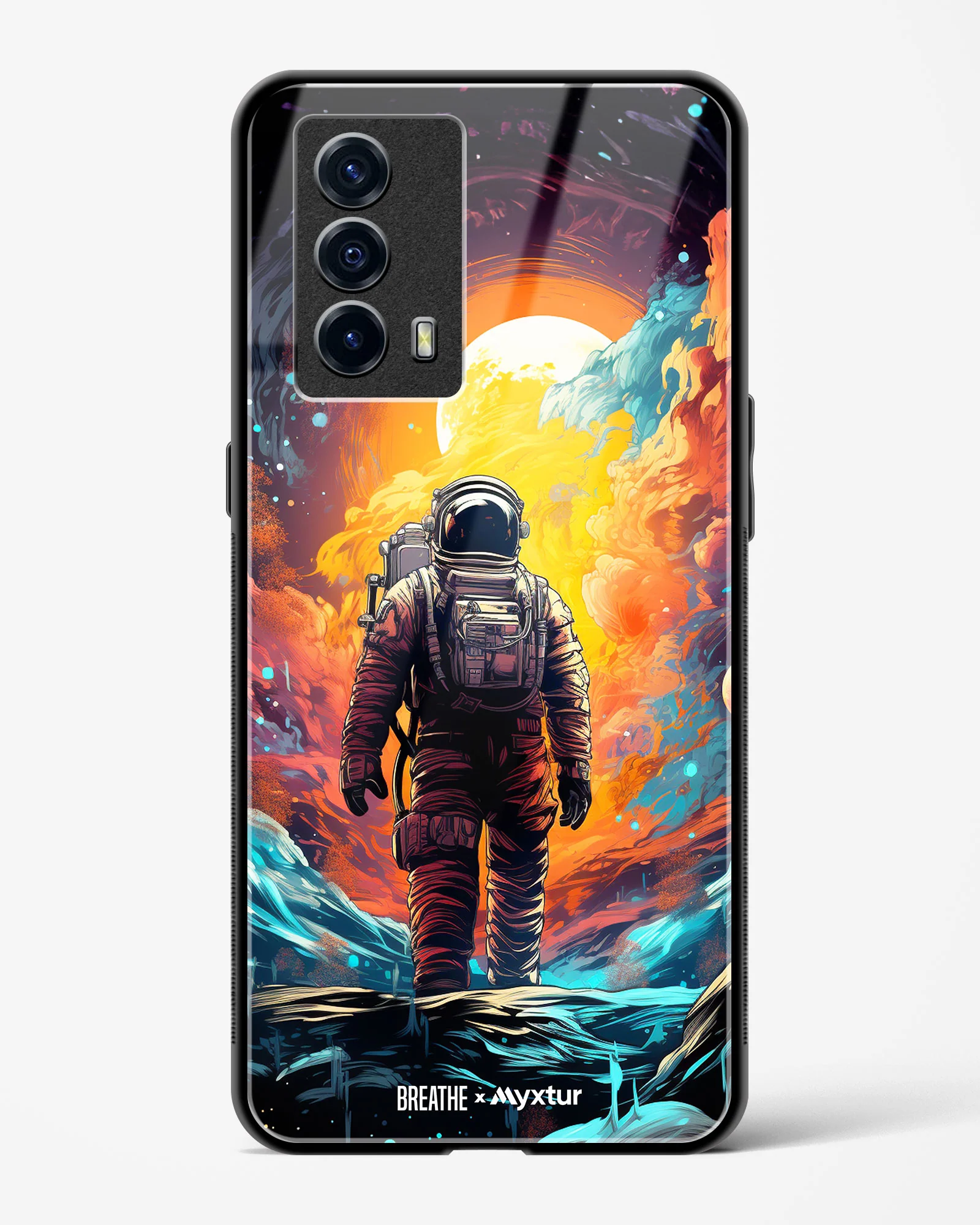 Technicolor Space Adventure [BREATHE] Glass Case Phone Cover (Vivo) - Image 41