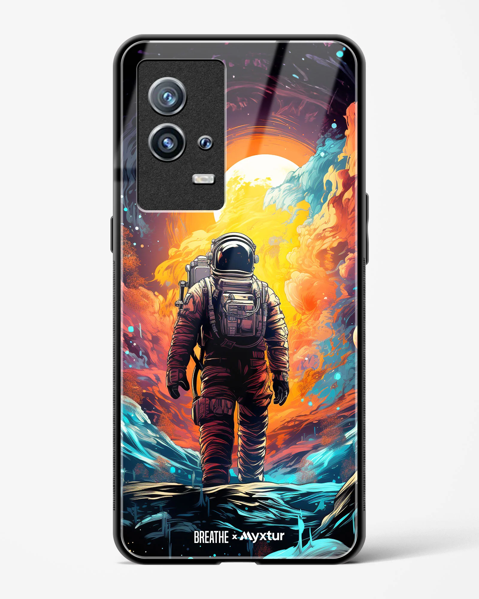Technicolor Space Adventure [BREATHE] Glass Case Phone Cover (Vivo) - Image 45