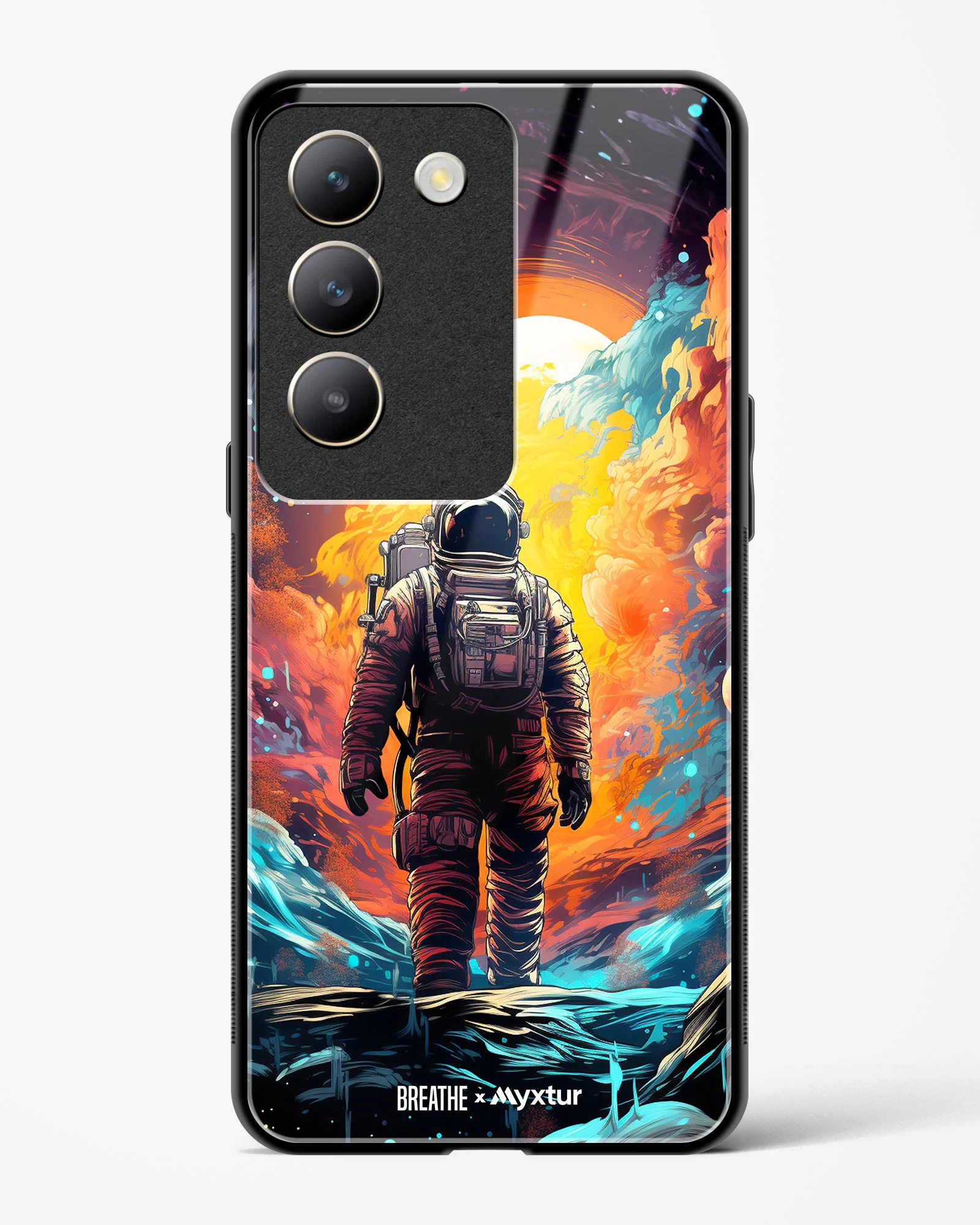 Technicolor Space Adventure [BREATHE] Glass Case Phone Cover (Vivo) - Image 69