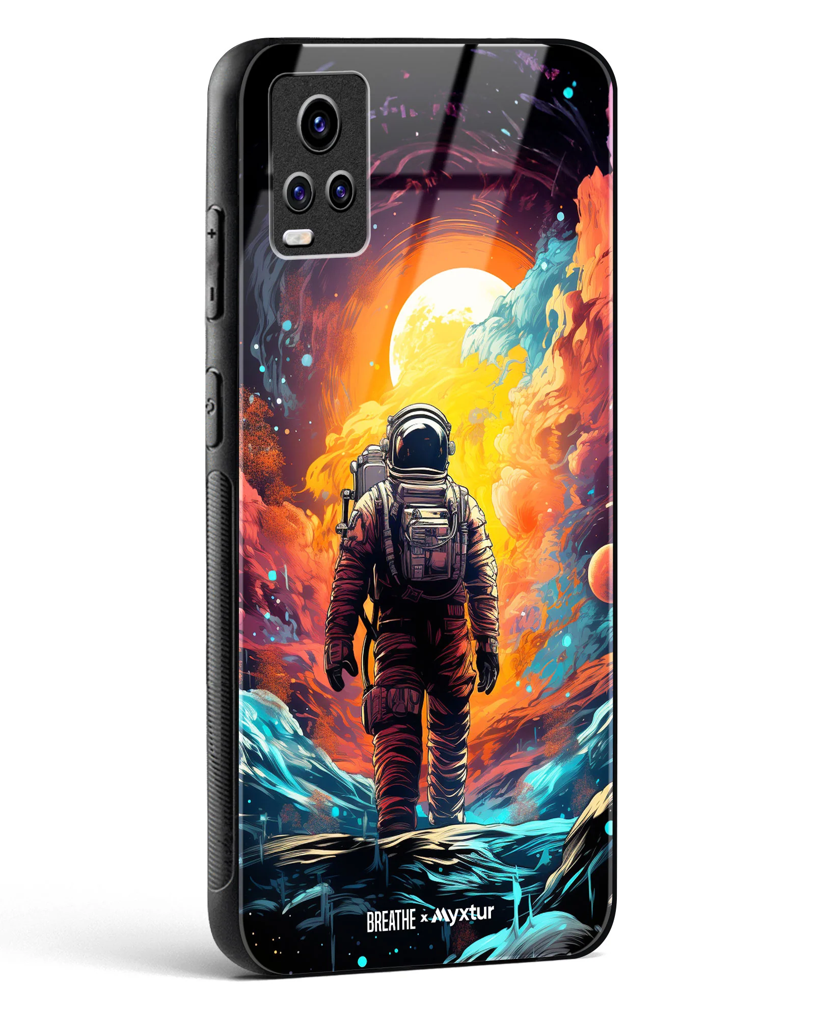Technicolor Space Adventure [BREATHE] Glass Case Phone Cover (Vivo) - Image 84