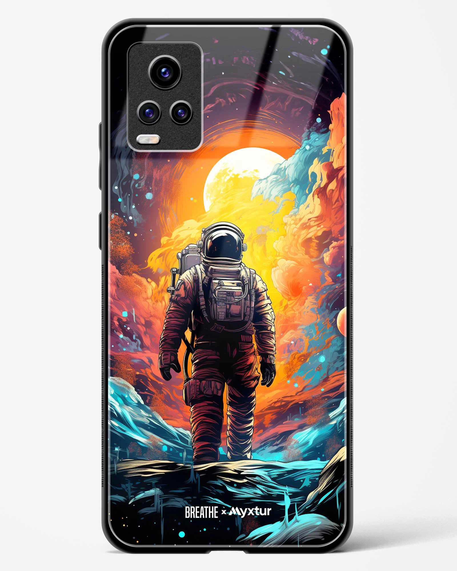 Technicolor Space Adventure [BREATHE] Glass Case Phone Cover (Vivo) - Image 91